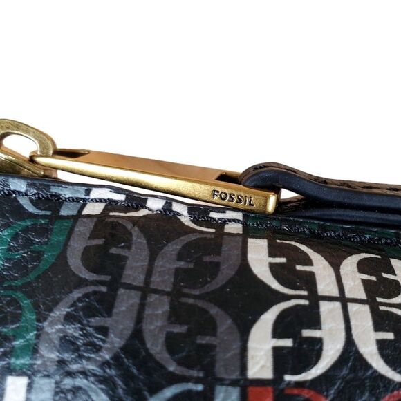 FOSSIL Skylar Satchel Multi-colored Geometric Pattern Crossbody Bag - Picture 4 of 6